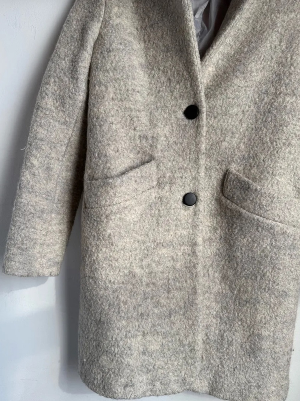 Andrew Marc Jacket New York Women’s Light Gray Single-Breasted Wool Blend - Picture 9 of 9